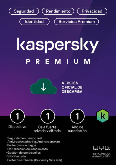 Kaspersky PREMIUM  + CUSTOMER SUPPORT (Total Security, Security Cloud)