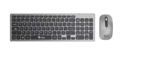 KIT MOUSE Y TECLADO ALAMBRICO RECARGABLE STYLOS/ USB NANO2.4 GHZ