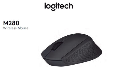 Mouse Logitech M280 - Radiofrecuencia - USB - Óptico - 3 Botón(es) - Negro - Inalámbrico - 1000 dpi - Rueda de desplazamiento