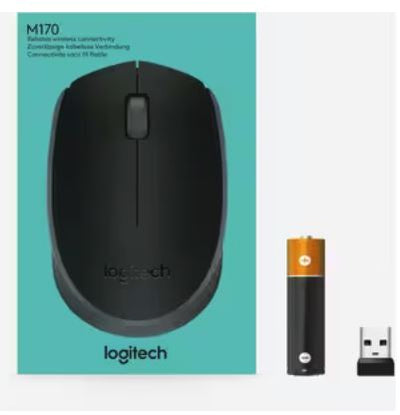 MOUSE LOGITECH M170 INALAMBR PC MAC NEGRO/GRIS