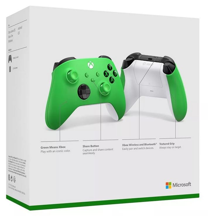 XBOX CONTROL INALAMBRICO VELOCITY GREEN CAJA MALTRATADA