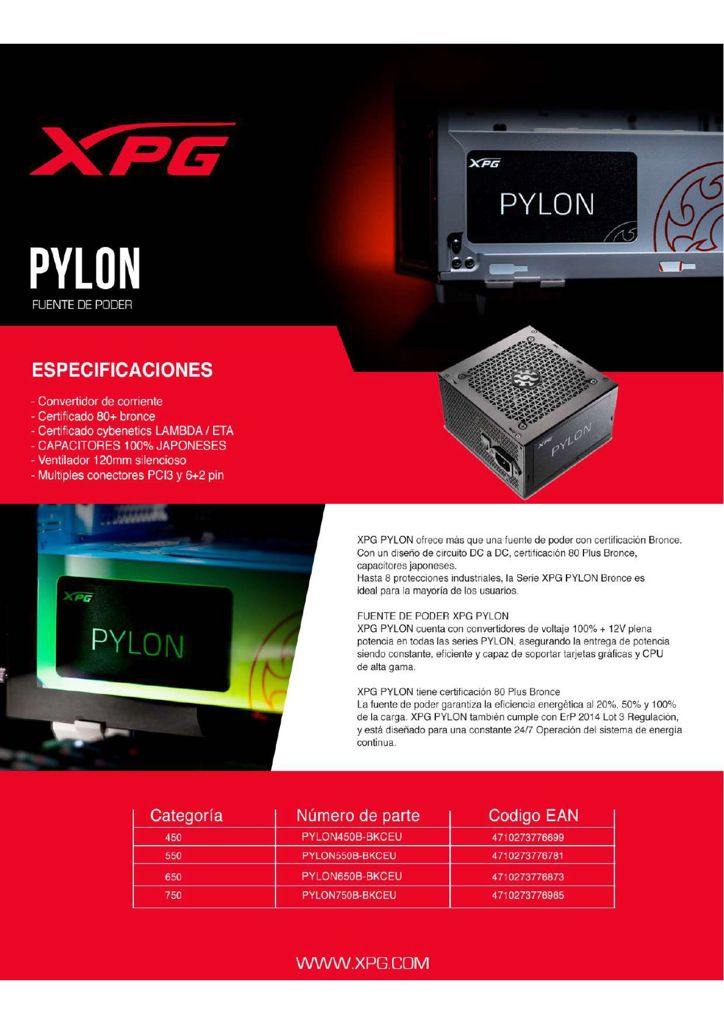 ADATA FUENTE DE PODER PYLON 450W 80 P LUS BRONCE ATX PCIE (2) EPS Menos - NOORHS Latinoamérica, S.A. de C.V.