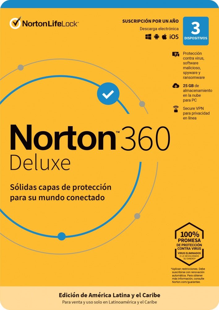 Norton 360 Deluxe 3 Dispositivos - NOORHS Latinoamérica