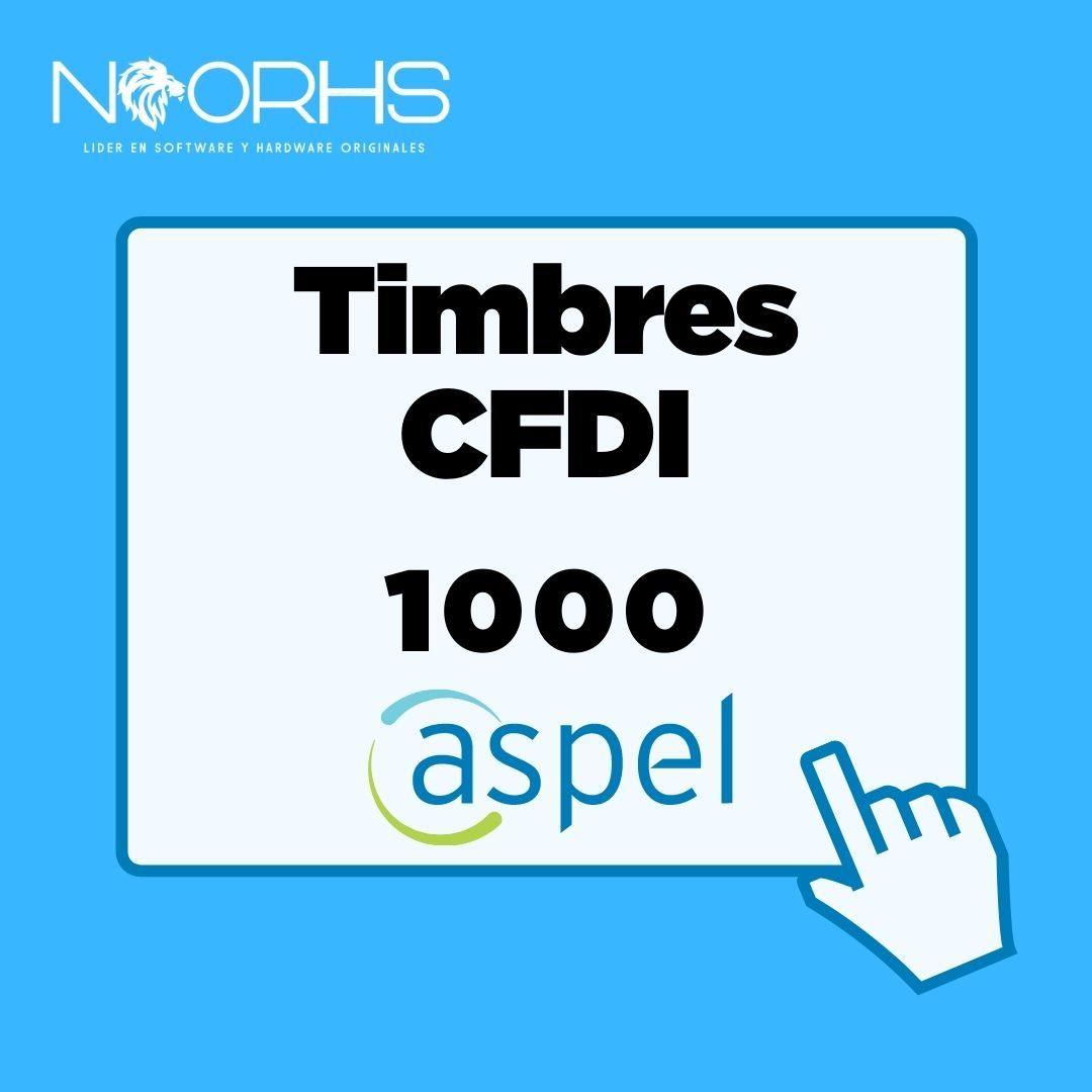 Timbres Fiscales Aspel sellado CFDI - 1000 TIMBRES - NOORHS Latinoamérica