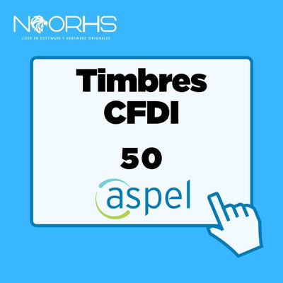 Timbres Fiscales Aspel sellado CFDI - 50 TIMBRES - NOORHS Latinoamérica