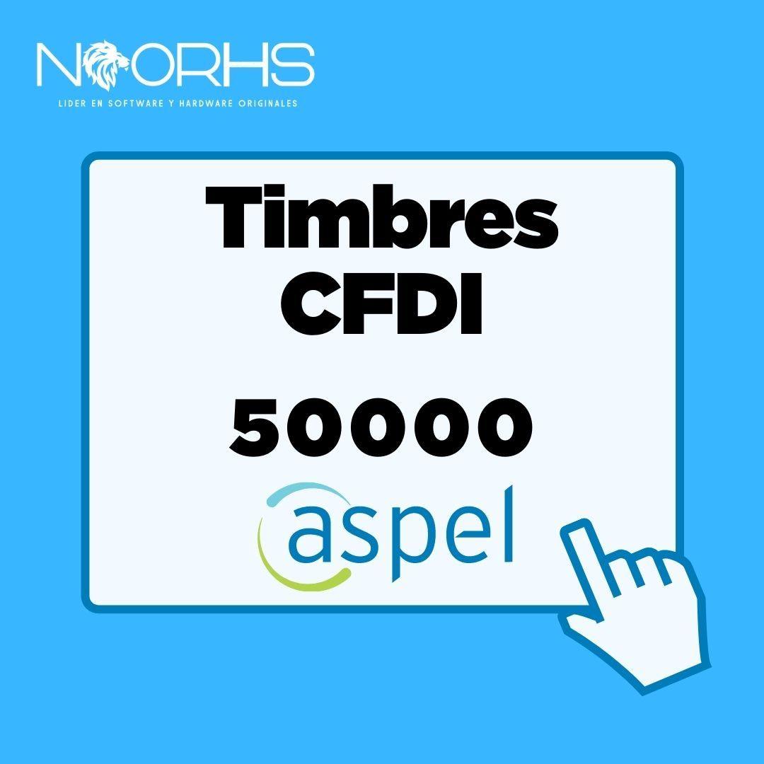Timbres Fiscales Aspel sellado CFDI - 50000 TIMBRES - NOORHS Latinoamérica