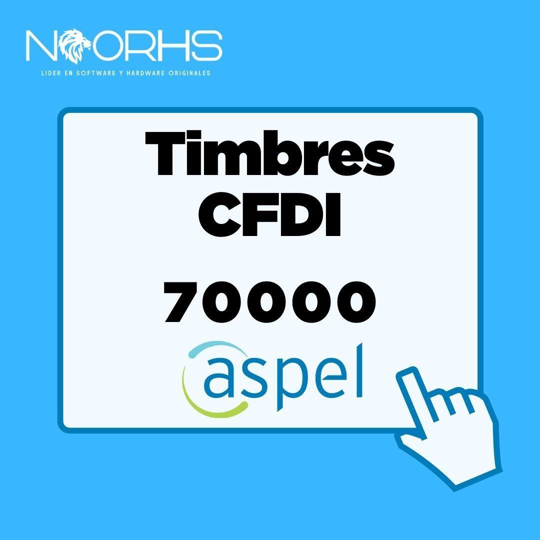 Timbres Fiscales Aspel sellado CFDI - 70000 TIMBRES - NOORHS Latinoamérica