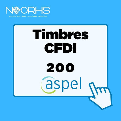 Timbres Fiscales Aspel sellado CFDI - 200 TIMBRES - NOORHS Latinoamérica